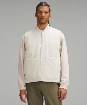 Beige Lululemon Insulated Utility Vest Men Coats & Jackets | NZ_LuLu88133