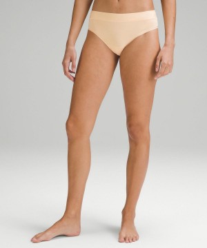 Beige Lululemon UnderEase High-Rise Thong Women Underwear | NZ_LuLu54907