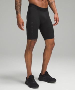 Black Lululemon License to Train Half Tight 9" Men Shorts | NZ_LuLu11721