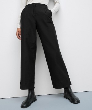 Black Lululemon Utilitech Relaxed Mid-Rise Trouser 7/8 Length Women Pants | NZ_LuLu31530