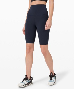 Black Lululemon lululemon Align™ Super-High-Rise 10" Women Shorts | NZ_LuLu57848