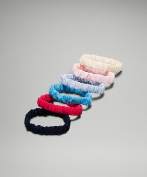Black / Black / Multicolor Black / Multicolor Black / White / Wh Lululemon Skinny Scrunchies Women Hair Accessories | NZ_LuLu23313