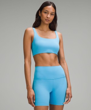 Blue Light Lululemon Bend This Scoop and Square Women Sports Bra | NZ_LuLu73163