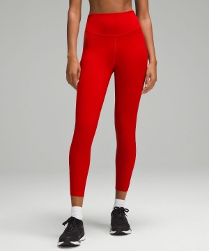 Dark Red Lululemon Base Pace High-Rise Tight 25" Women Leggings | NZ_LuLu18275