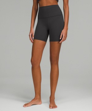 Deep Grey Lululemon lululemon Align™ High-Rise 6" Women Shorts | NZ_LuLu46738