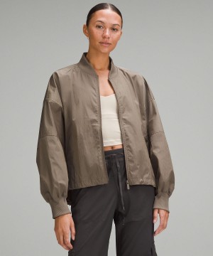Grey Lululemon Lightweight Hem-Cinch Bomber Women Coats & Jackets | NZ_LuLu82420
