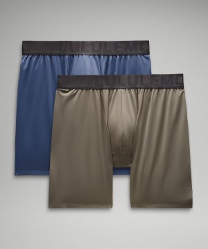 Navy / Green Lululemon Built to Move Boxer 5" Men Underwear | NZ_LuLu80695