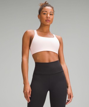 Pink Lululemon Ultralu Square-Neck Workout Women Sports Bra | NZ_LuLu61627