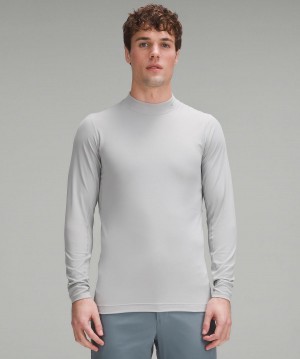 Silver Lululemon Mockneck Golf Men Long Sleeve Shirts | NZ_LuLu22025