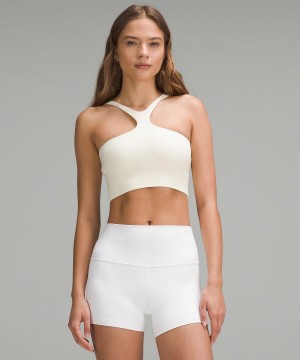 White Lululemon Bend This V and Racer Women Sports Bra | NZ_LuLu22219