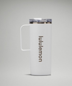 White Lululemon Insulated Mug 20oz Men Water Bottles | NZ_LuLu59310