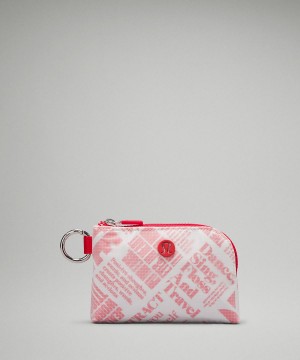 White / Red Lululemon Clippable Card Pouch Bag Wallets & Pouches | NZ_LuLu88004
